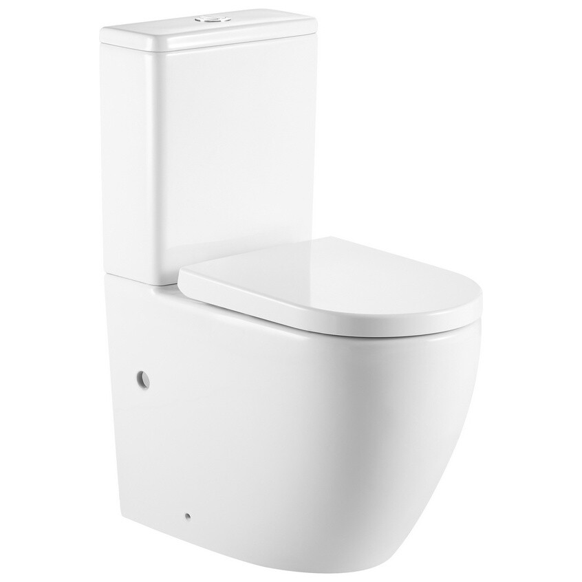 Унитаз напольный безободковый фарфоровый белый Triton Corso Pro CO-3806 Щ0000057975