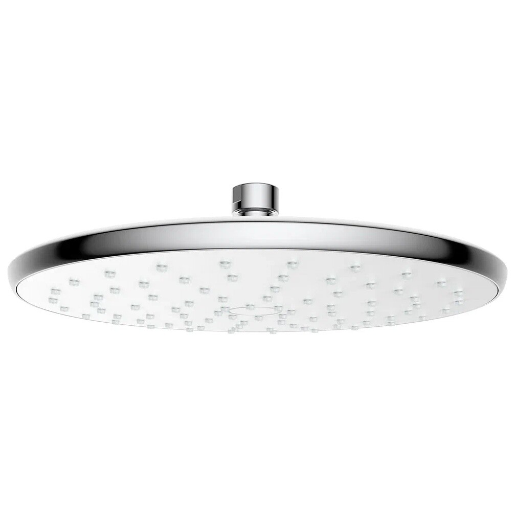 Лейка для верхнего душа круглая 23 см белая, хром Lemark LM8130C
