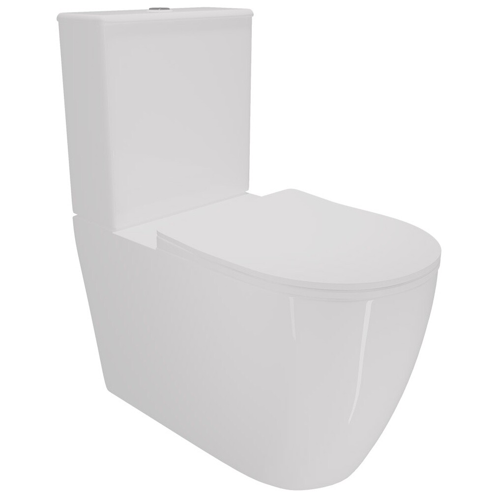 Унитаз-компакт безободковый с микролифтом белый Creto Logan L5 1005-001-L6CW