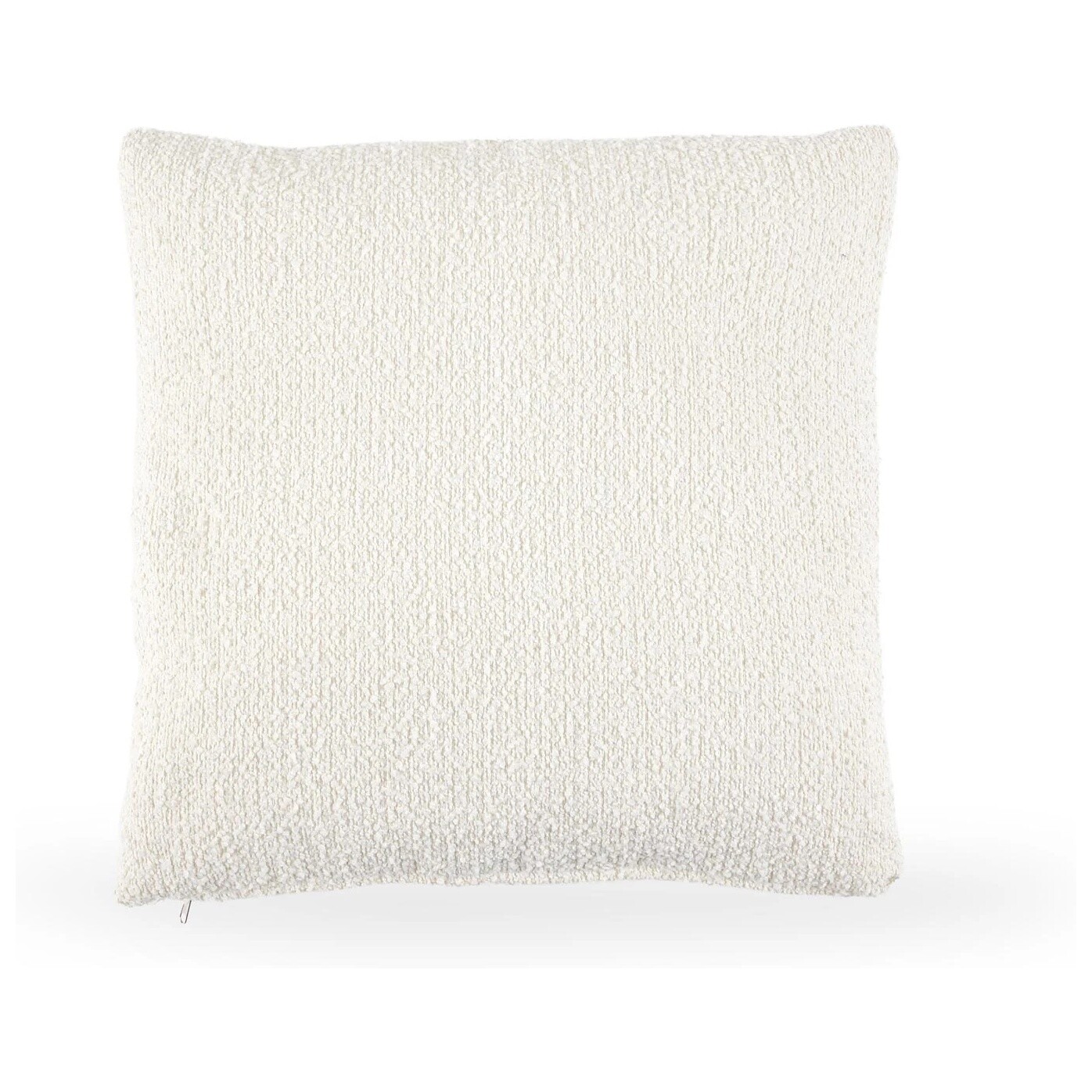 Подушка квадратная 60 см ткань Buckle white белая Fabro