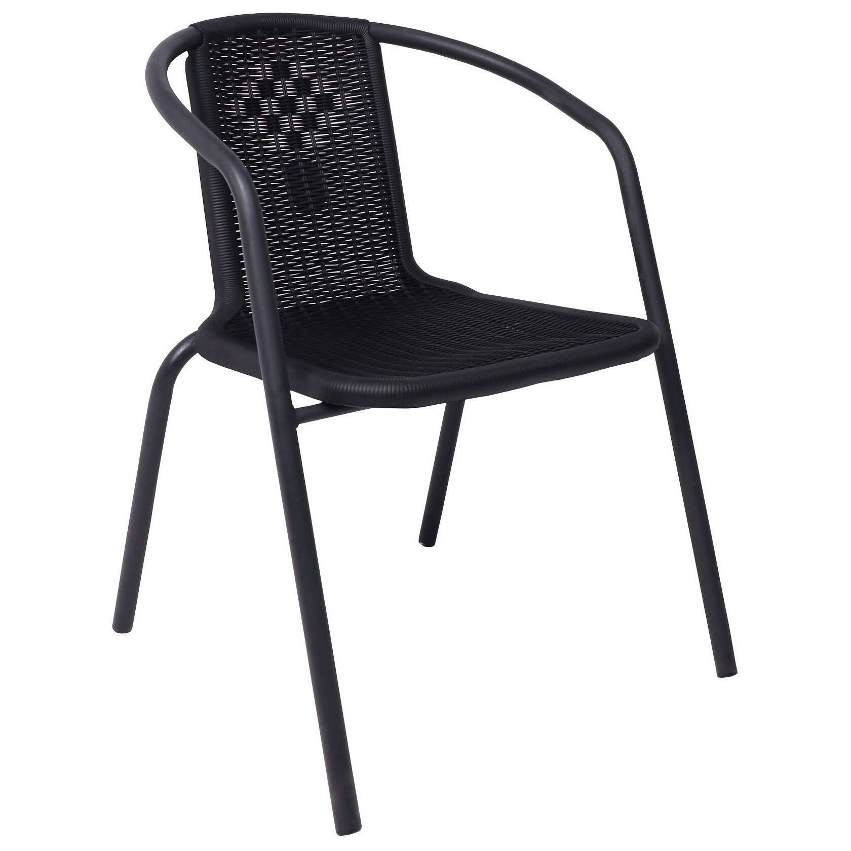 Кресло плетеное из искусственного ротанга черное Verona