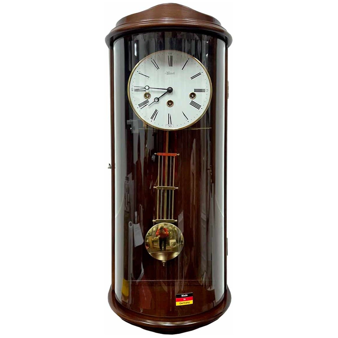 Часы настенные деревянные с маятником 61х25 см орех 70851-030341