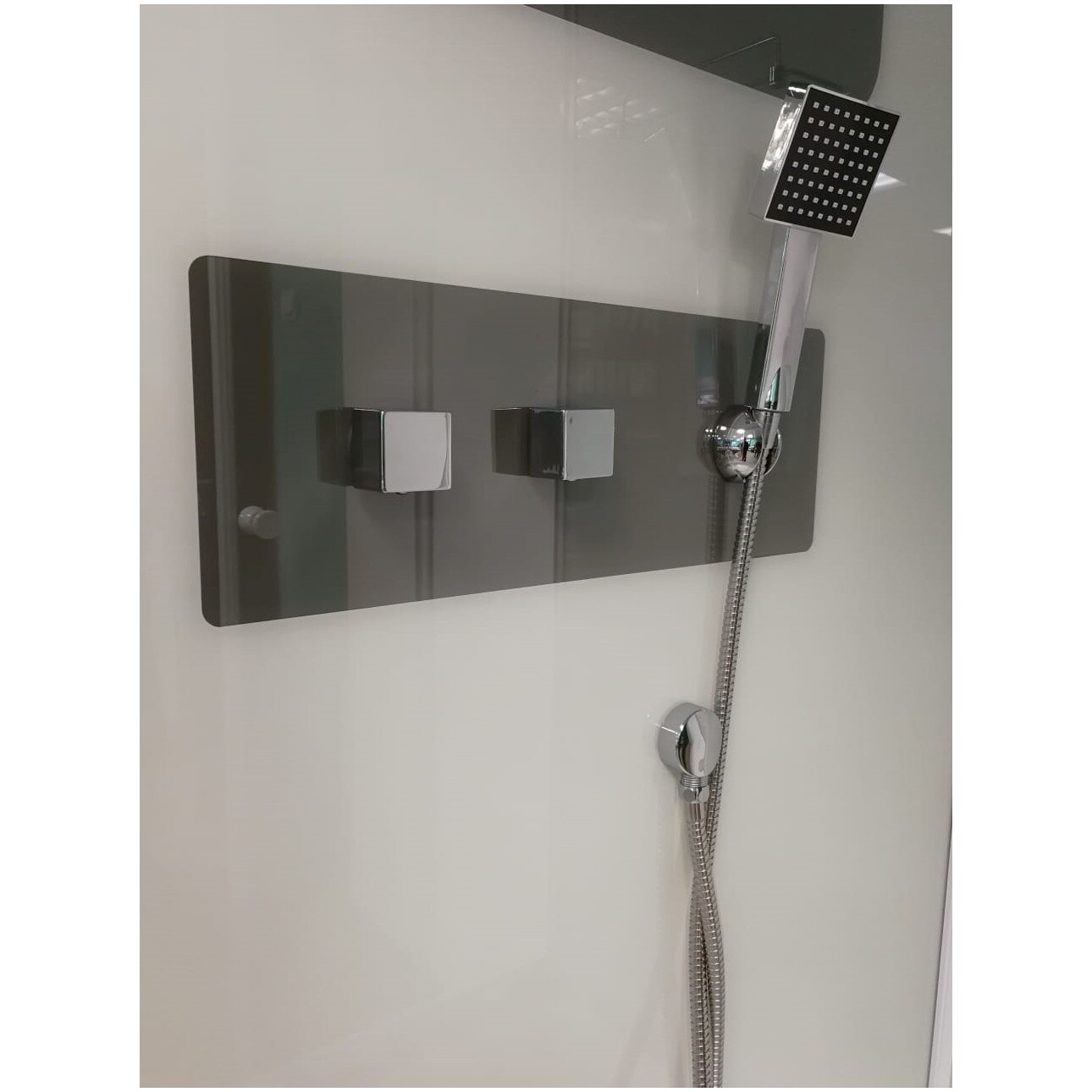 Душевая кабина четверть круга со средним поддоном 95х95 см белая Parly BMM95 - изображение 8