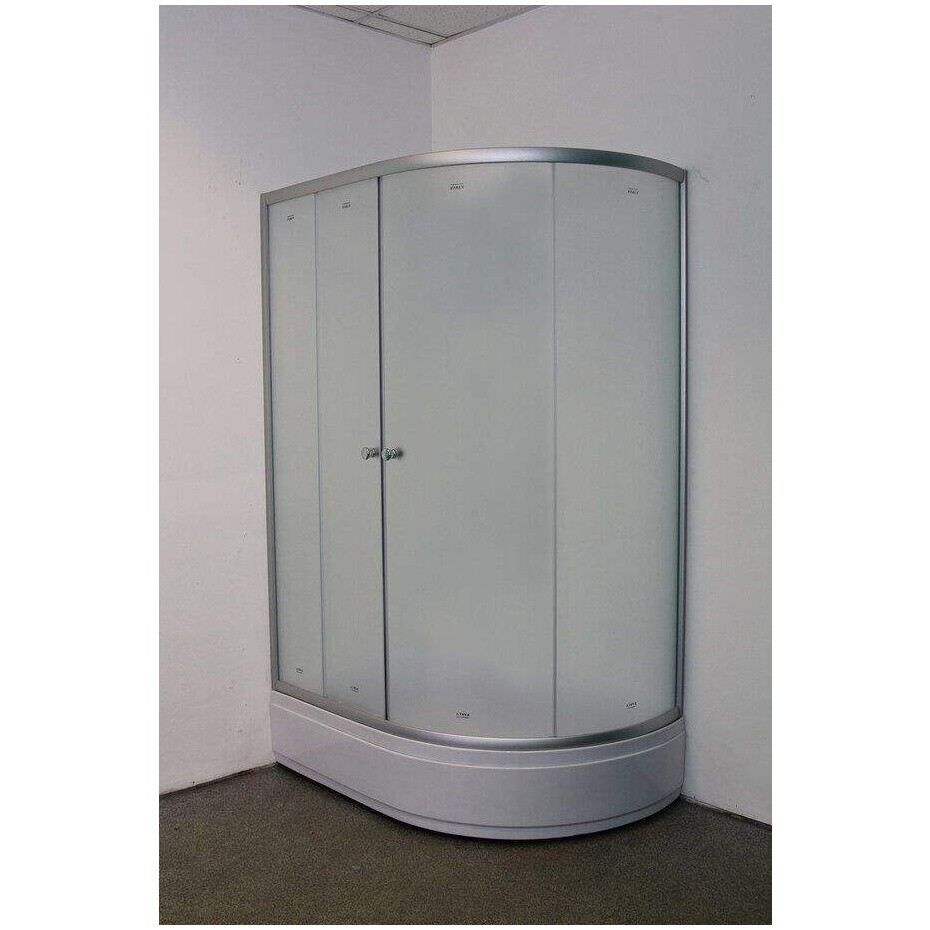 Душевой уголок ассиметричный левый со средним поддоном 80х120 см хром Parly ZFM1201L - изображение 6