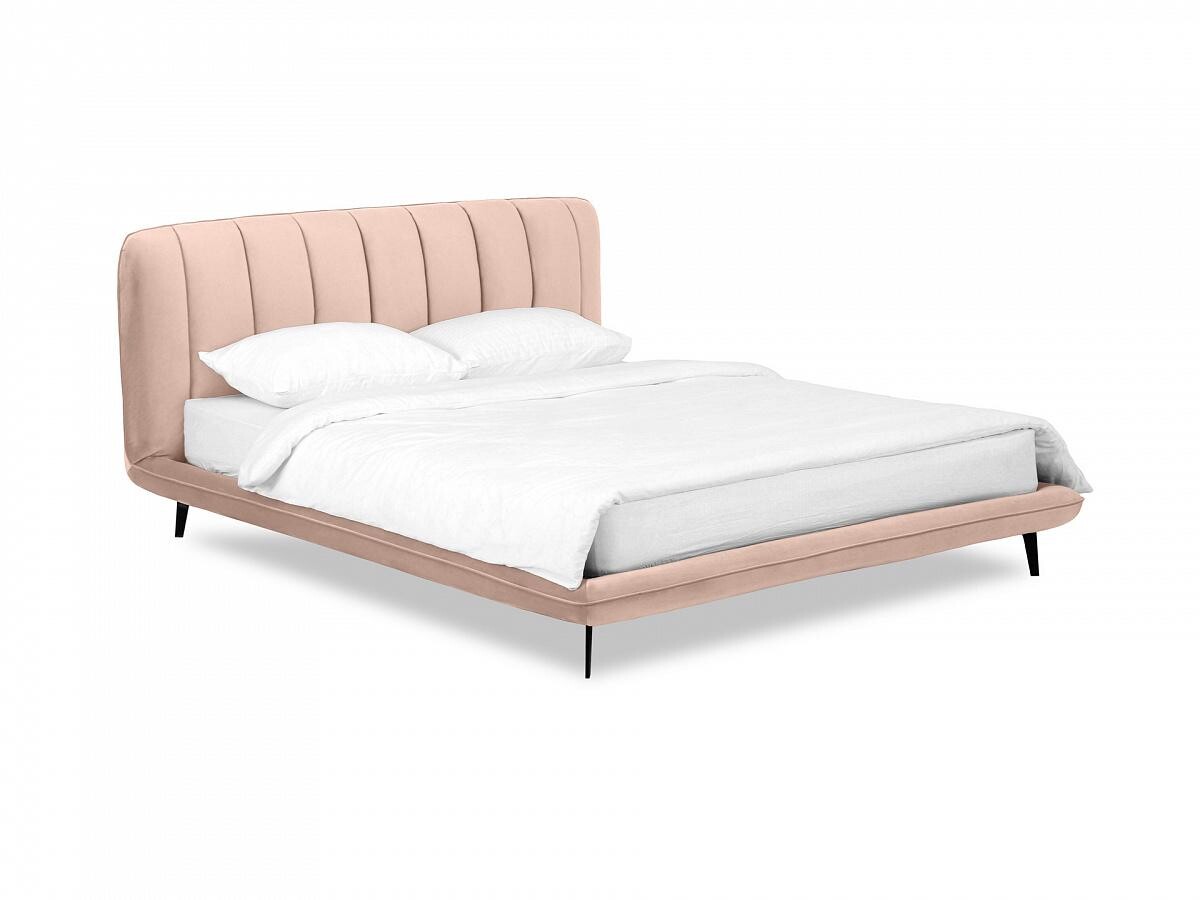 Кровать двуспальная розовая 160х200 см Amsterdam