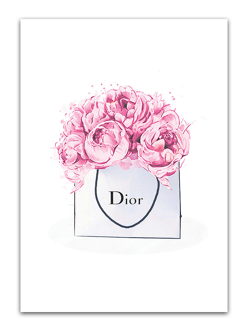 Постер Dior peonies А4