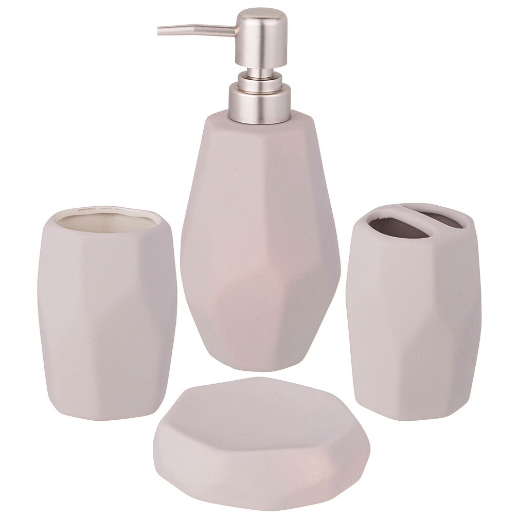 Аксессуары для ванной комнаты керамические 4 шт сиреневые ARM-755-241