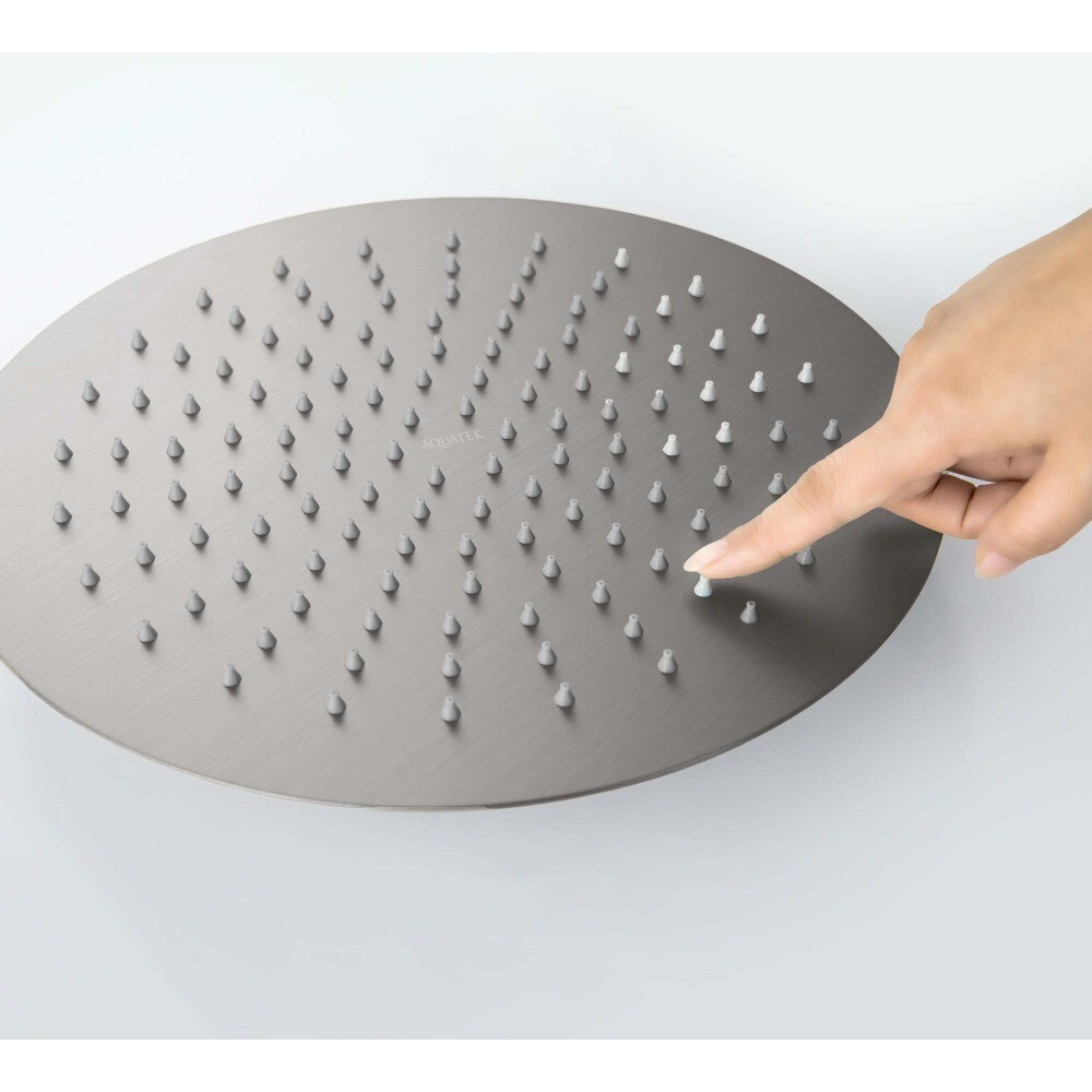 Лейка для верхнего душа круглая 30 см черный хром Aquatek AQ2075BGM - изображение 5