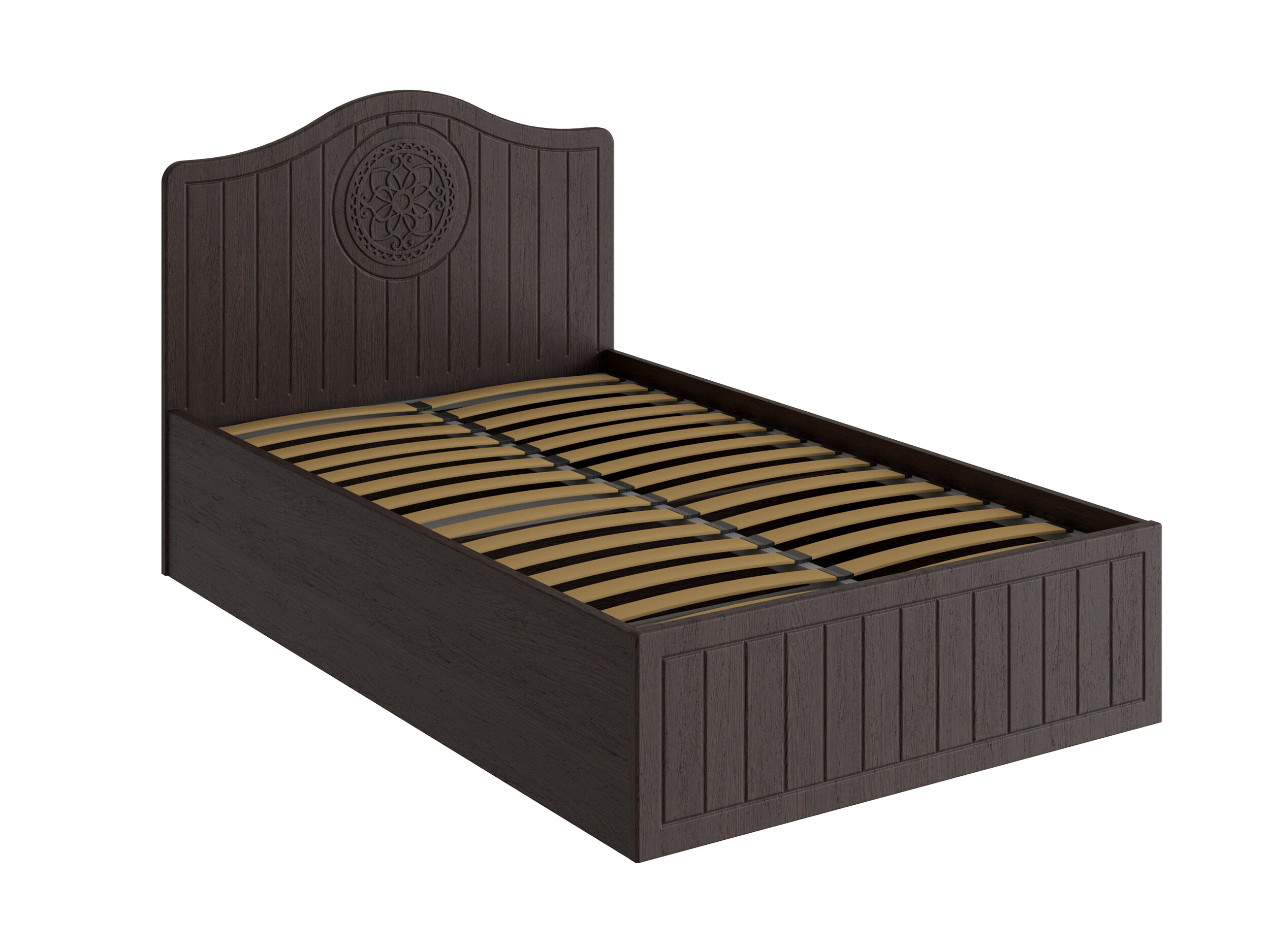 Кровать полутораспальная 120х200 венге, орех шоколадный &quot;Монблан МБ-608К&quot;