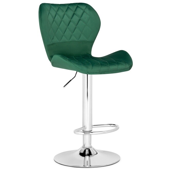 Барный стул зеленый, хром Porch