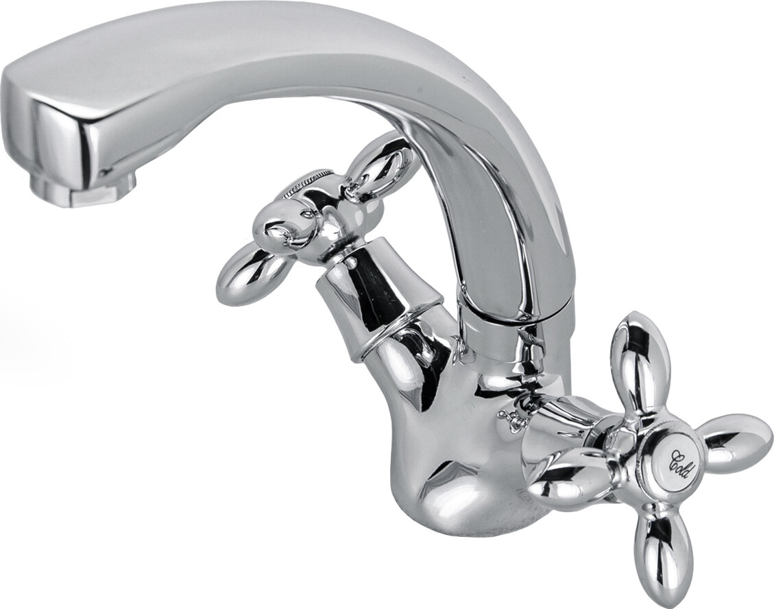 Смеситель для раковины двухвентильный хром Diwo Сочи SO-02cr - изображение 4