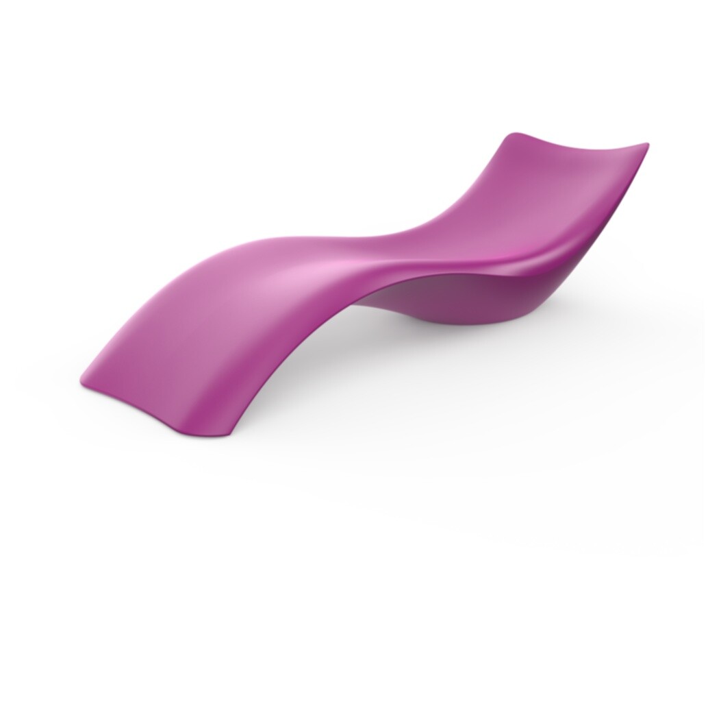Шезлонг пластиковый розовый Wave Royal Purple