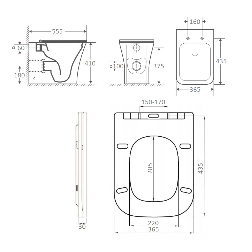 Унитаз приставной безободковый белый Cerutti SPA Marmolada F CT8906 - изображение 7