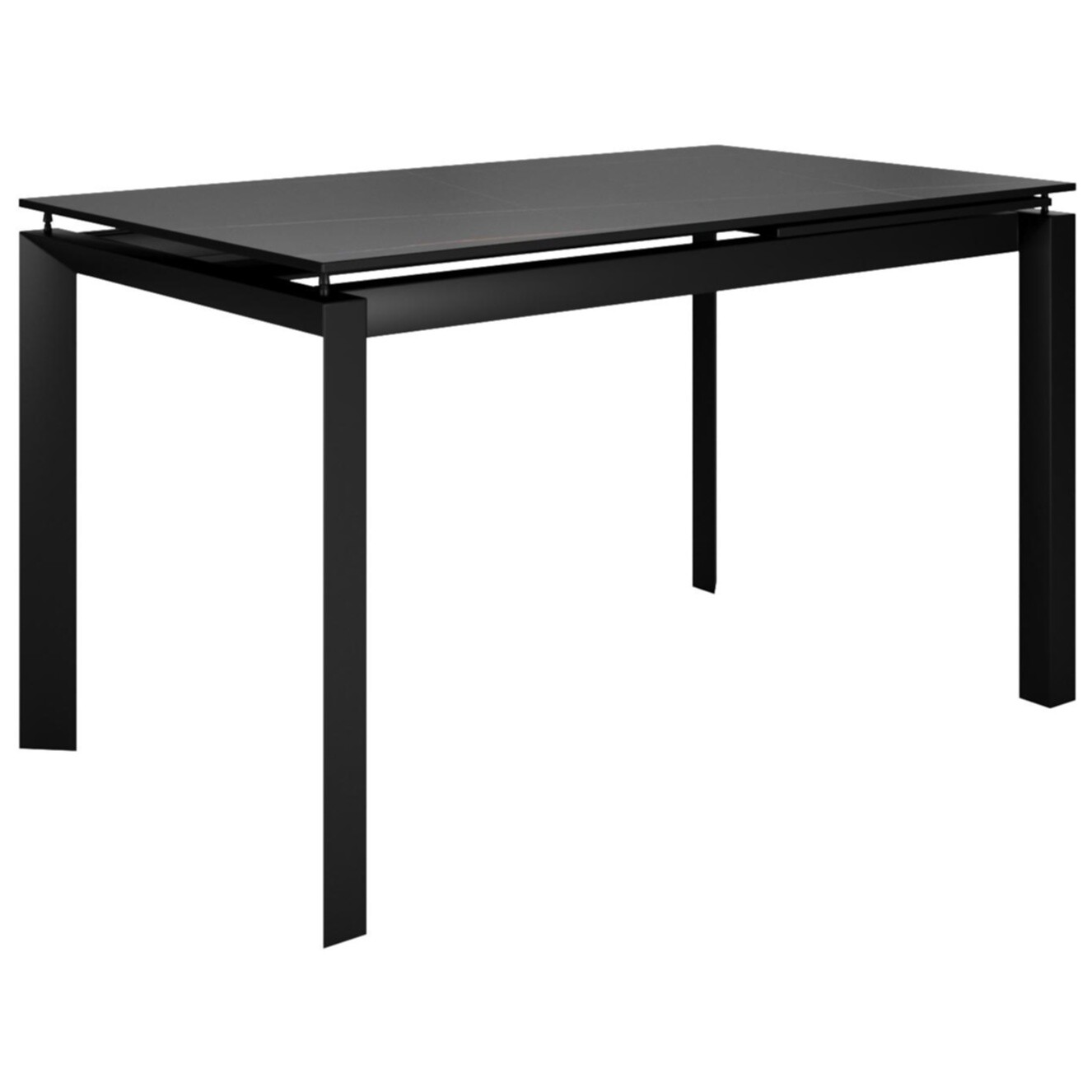 Обеденный стол прямоугольный раздвижной 80х120 см черный KR120