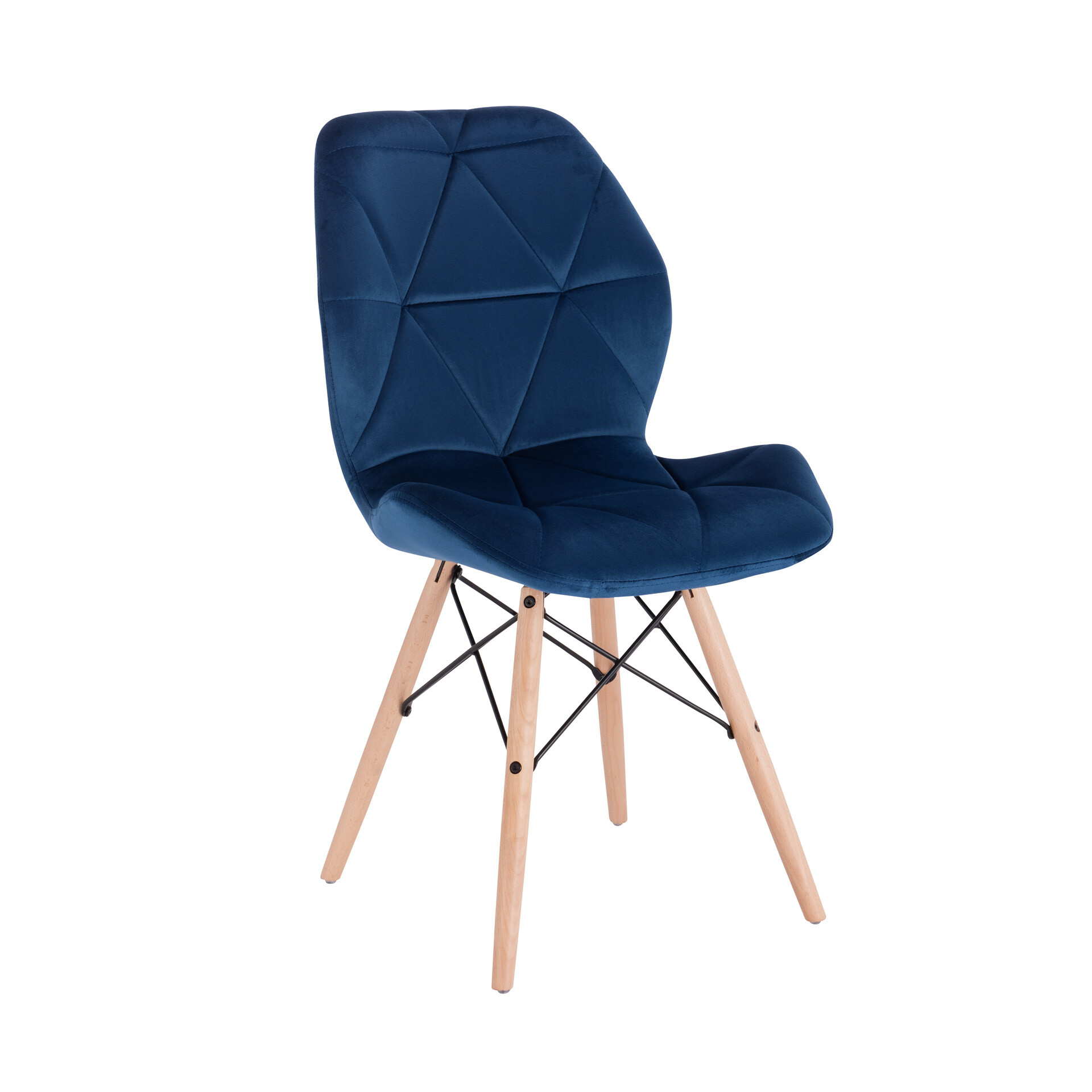 Обеденный стул мягкий синийRIO
