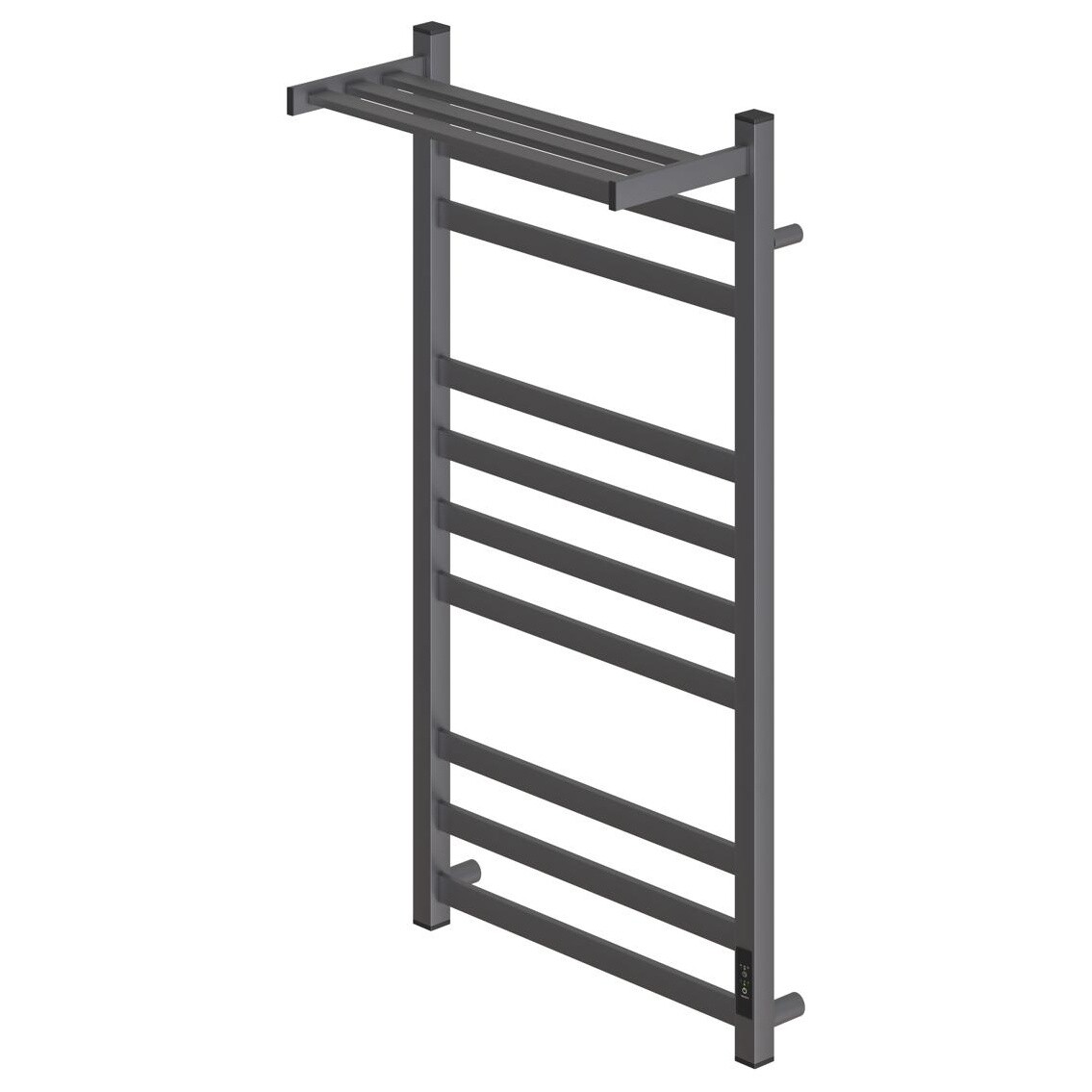 Полотенцесушитель электрический правый с полкой 50х100 см графит Point "Меркурий" PN83850PGR П9 - изображение 4