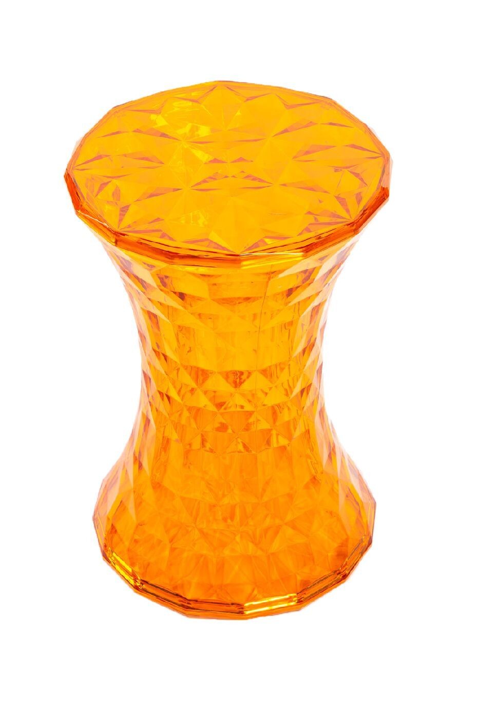 Стул-пуф прозрачный оранжевый Stone