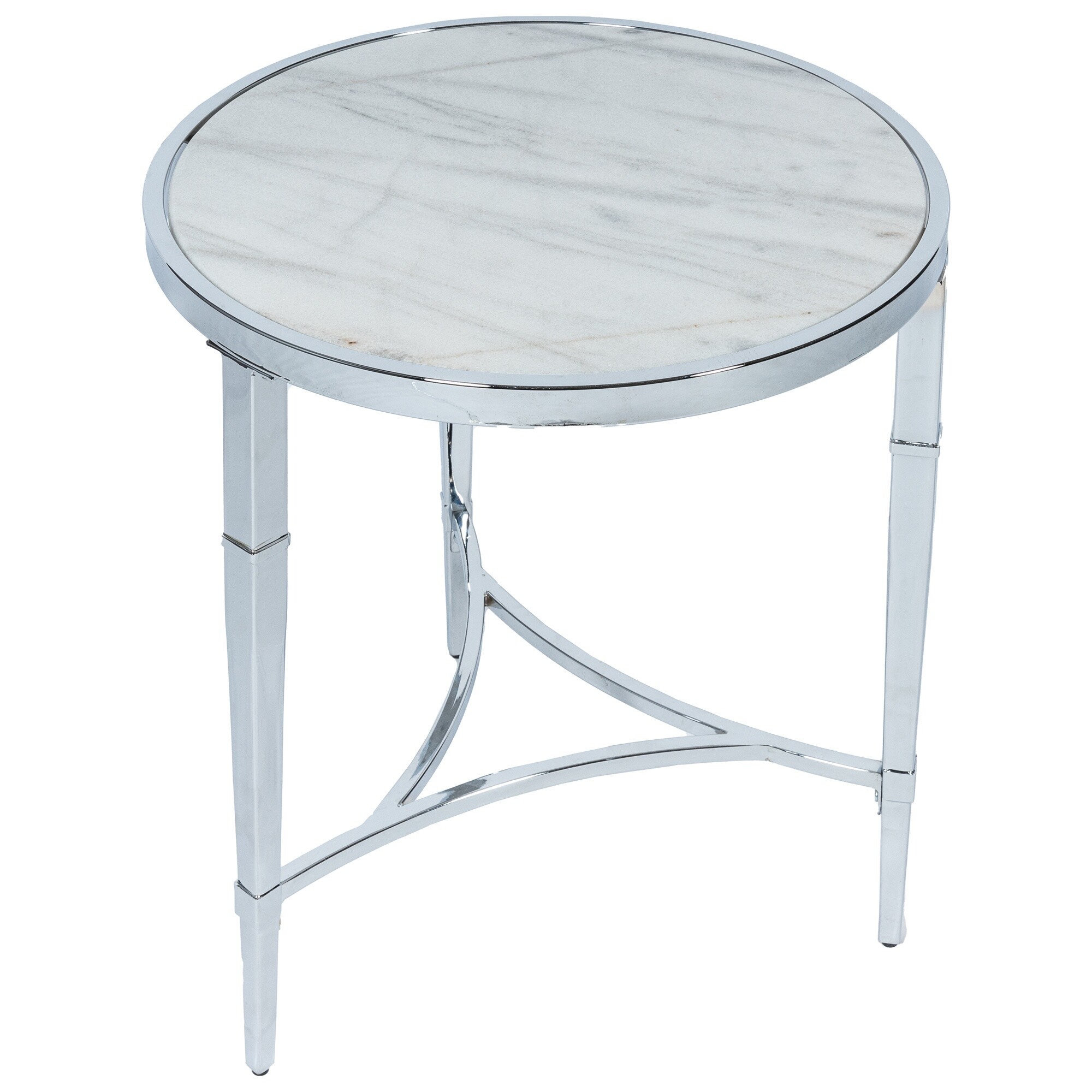 Кофейный столик серебряный 60х55 см Glossy Silver MH05-M505-15