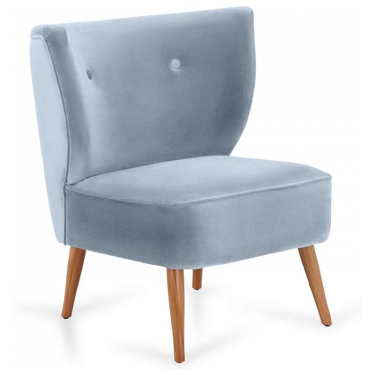 Кресло обеденное мягкое голубое Modica
