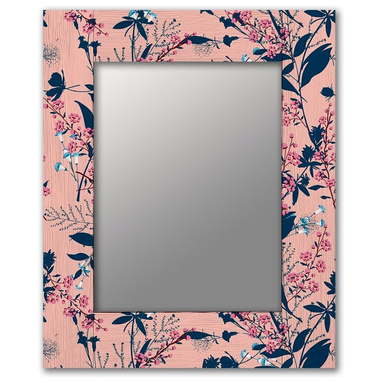 Зеркало настенное 75х110 см розовое &quot;Ботанический сад&quot;
