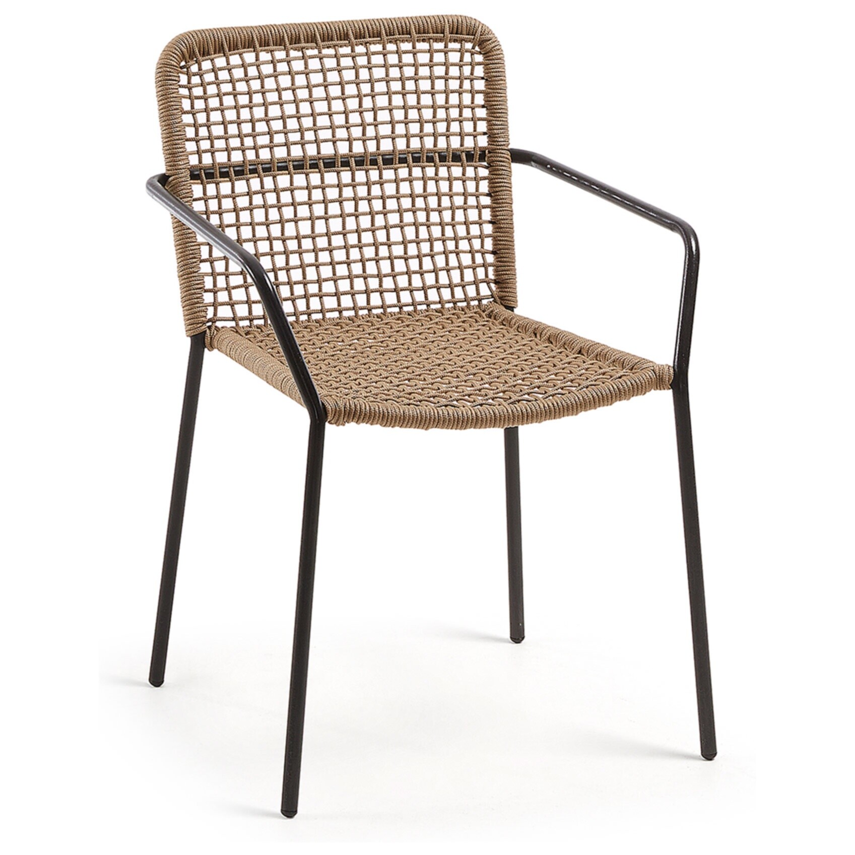Кресло металлическое с бежевым сиденьем &quot;Бумер&quot; от La Forma