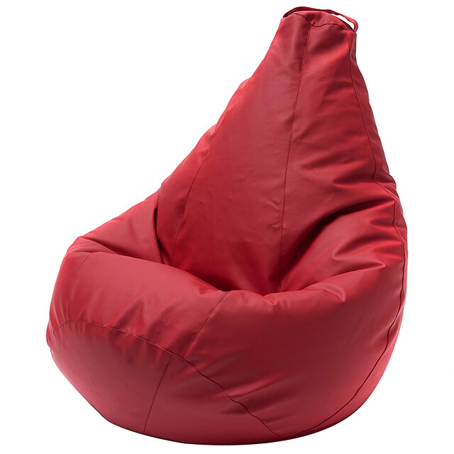 Кресло-мешок XL из экокожи красное &quot;Груша&quot;