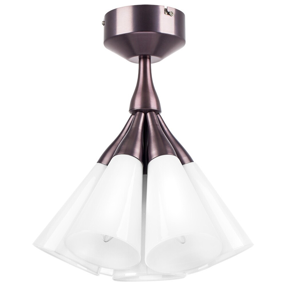 Светильник потолочный со стеклянными плафонами белый, кофе Cone 757070
