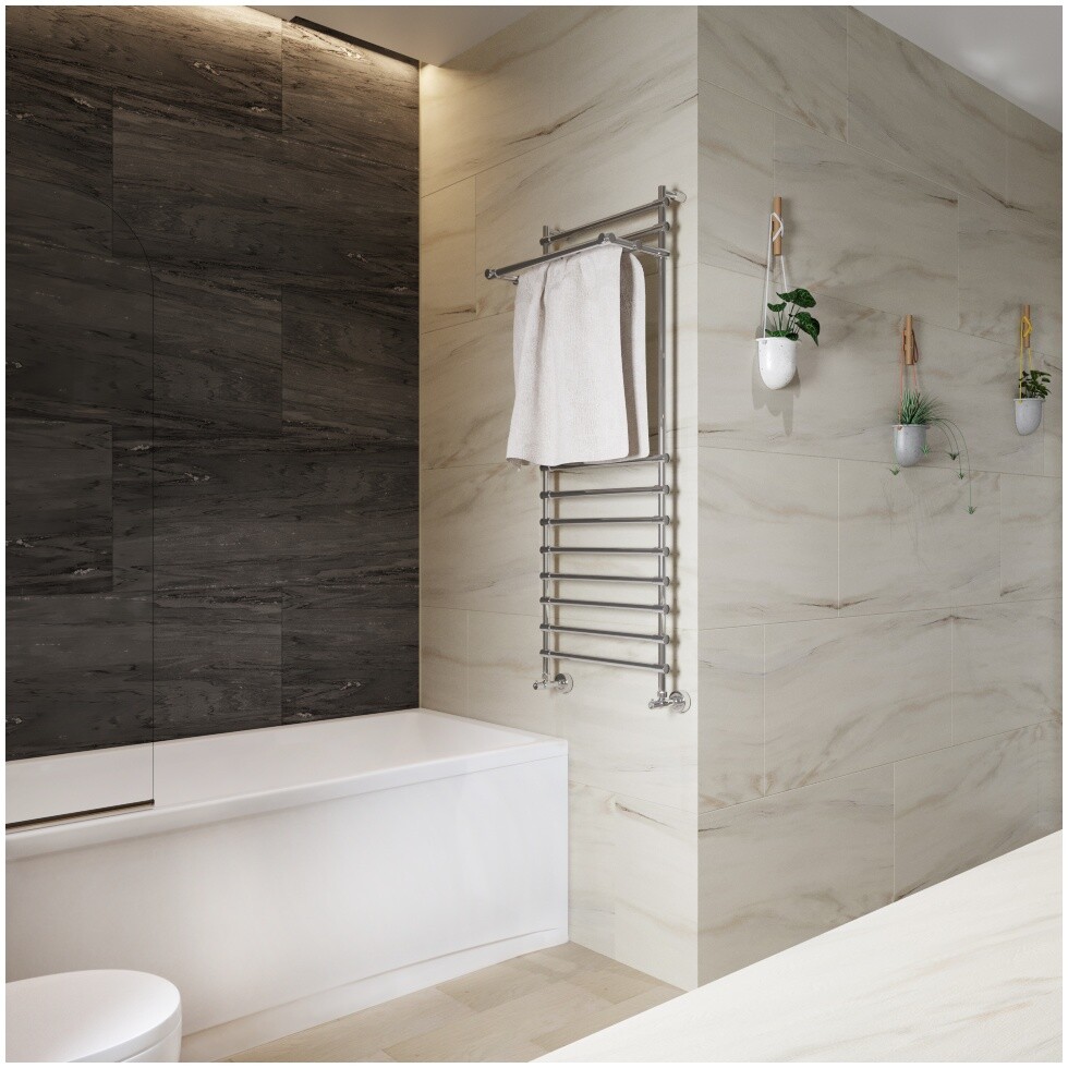 Штора на ванну фиксированная стеклянная 75х140 см хром "Соло" Triton Щ0000038541 - изображение 8