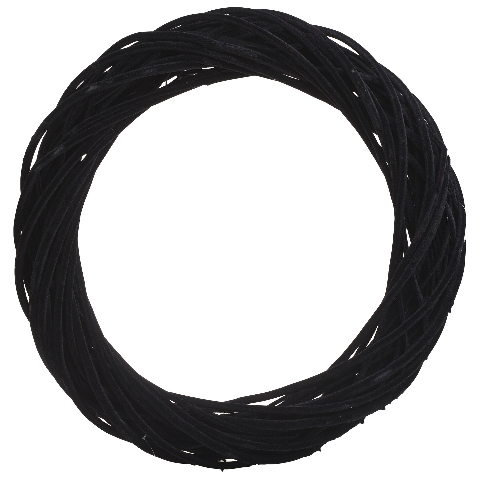 Декор настенный круглый плетеный 60 см черный 111430