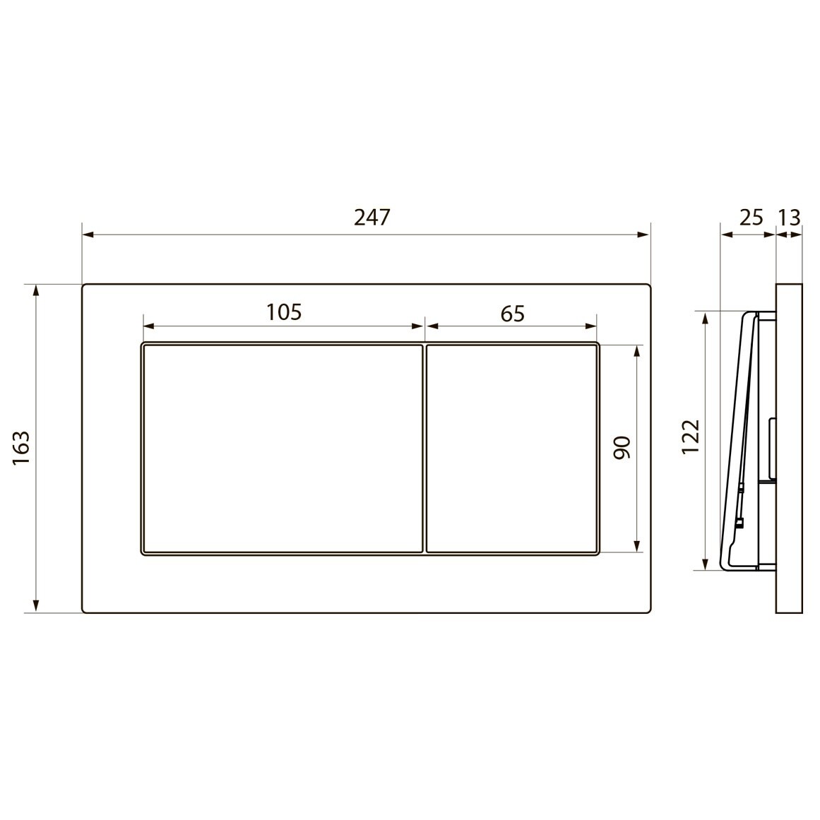 Клавиша смыва для инсталляции белая Point "Ника" PN44081W - изображение 4