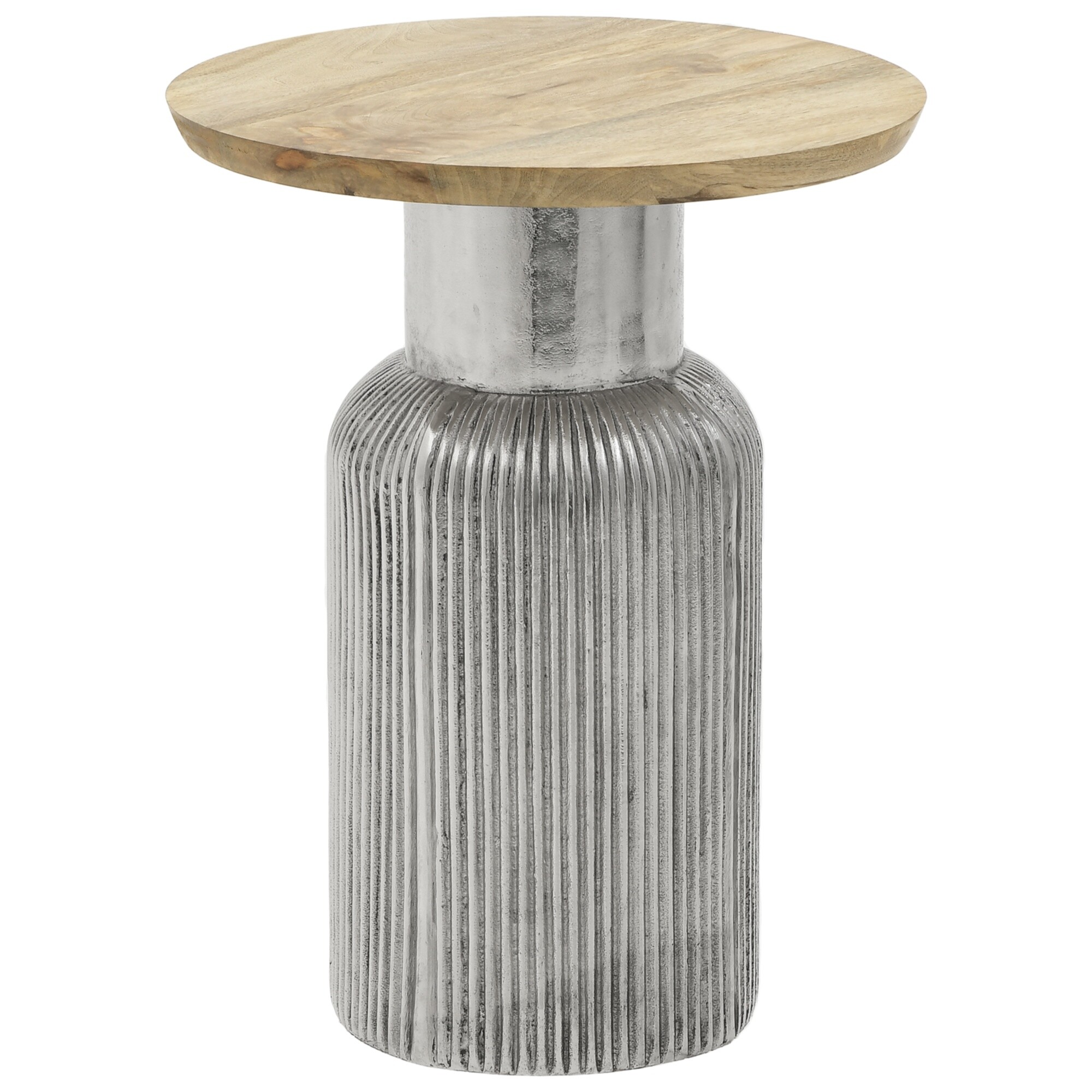 Круглый кофейный столик дерево, серебро 109708