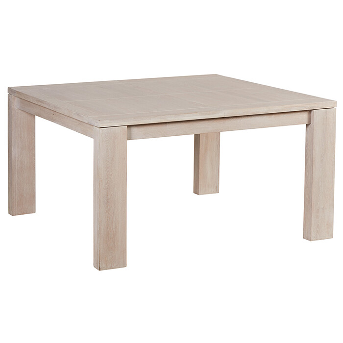 Обеденный стол раздвижной деревянный 140-190 см отбеленный дуб Manufactura