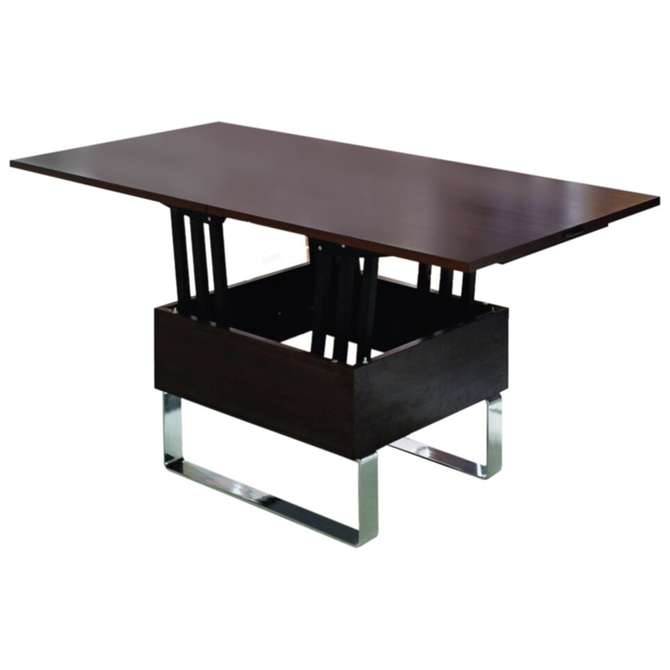 Обеденный стол-трансформер венге 75-150 см Hush