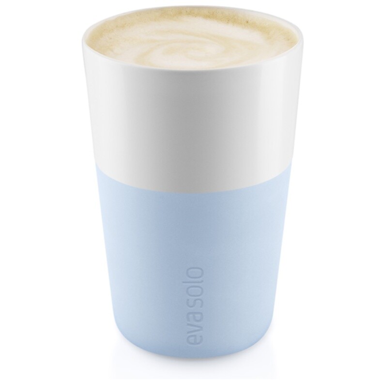 Чашки кофейные 360 мл голубые 2 штуки  