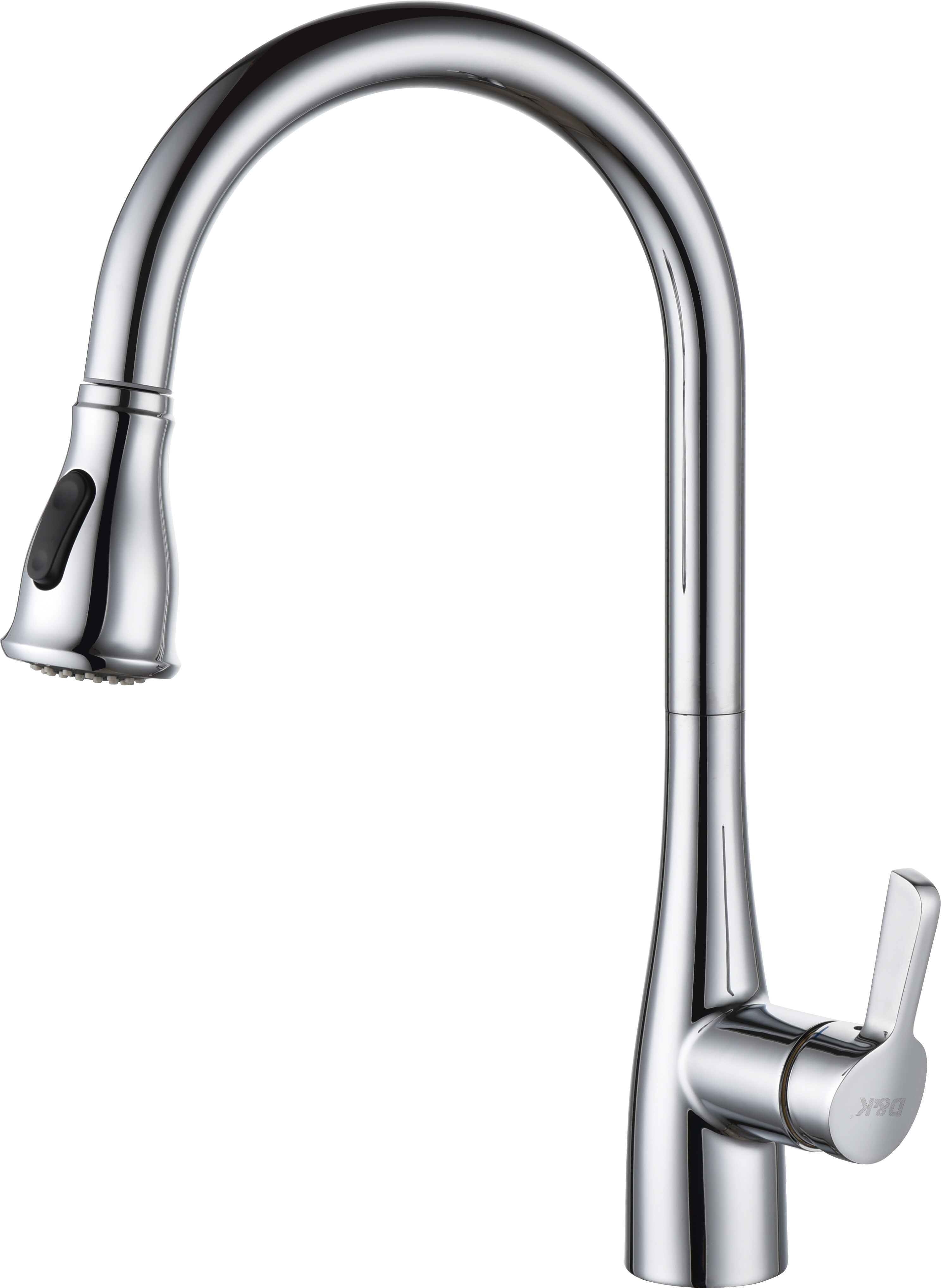 Смеситель для кухни латунный с выдвижной лейкой хром D&K Rhein Schiller DA1462501