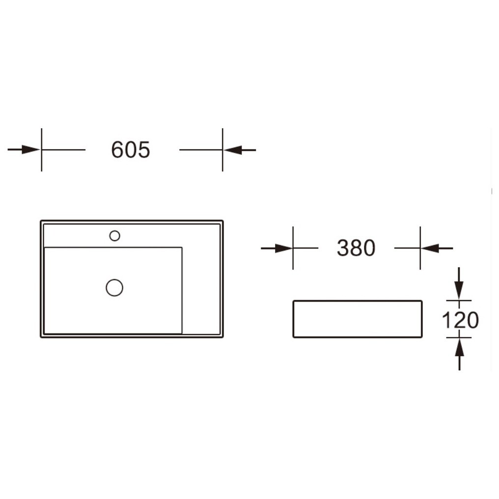 Раковина накладная керамическая прямоугольная с отверстием под смеситель белая Cerutti SPA CR0017 - изображение 5