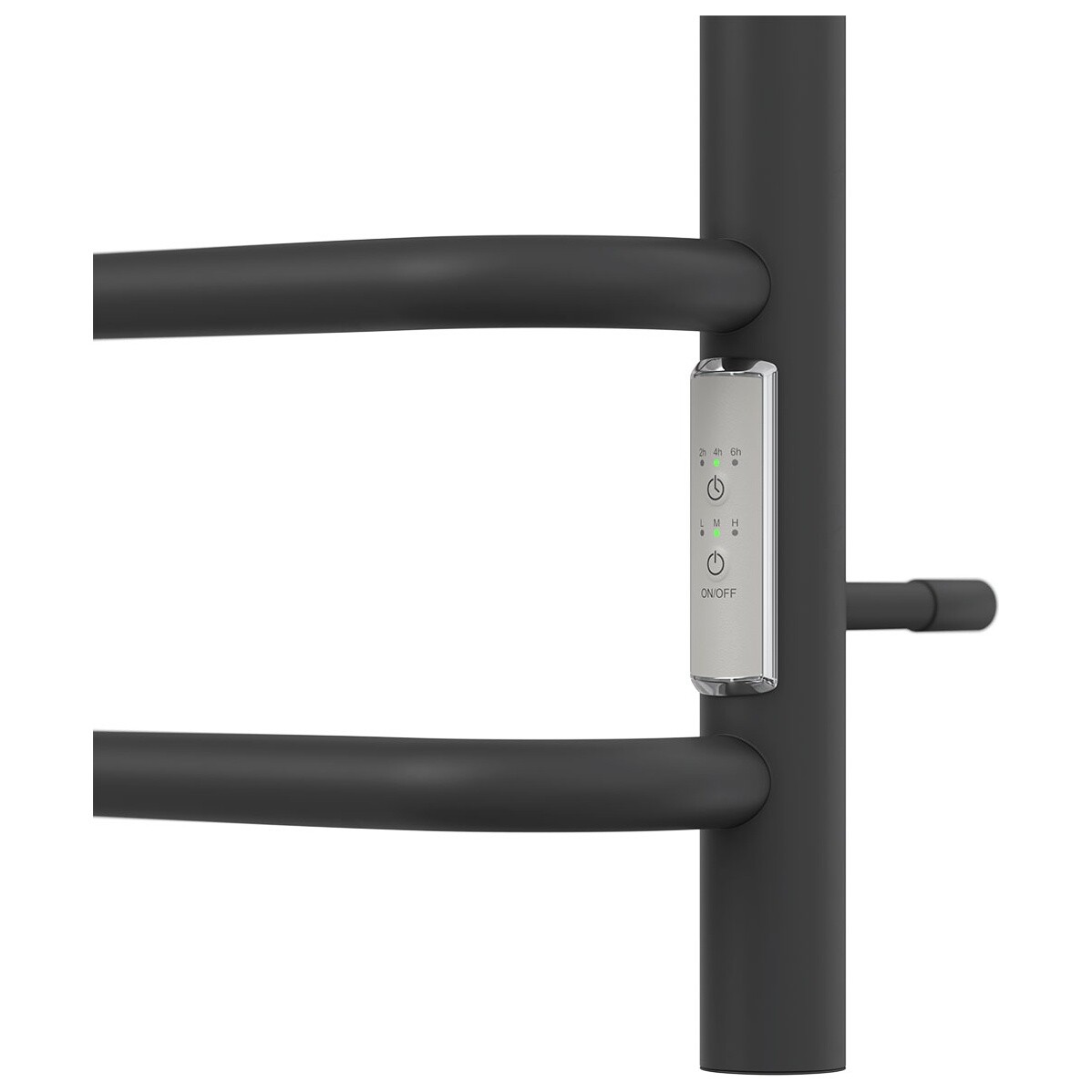 Полотенцесушитель электрический 50х80 с диммером справа черный Point "Сатурн" PN90858B П8 - изображение 4