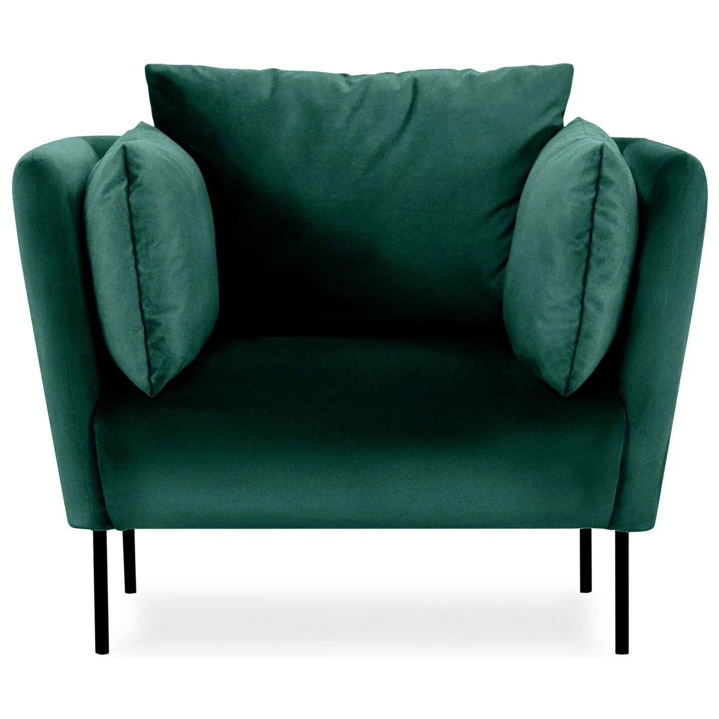 Кресло мягкое с подлокотниками ткань Foxy 74 темно-зеленое Copenhagen