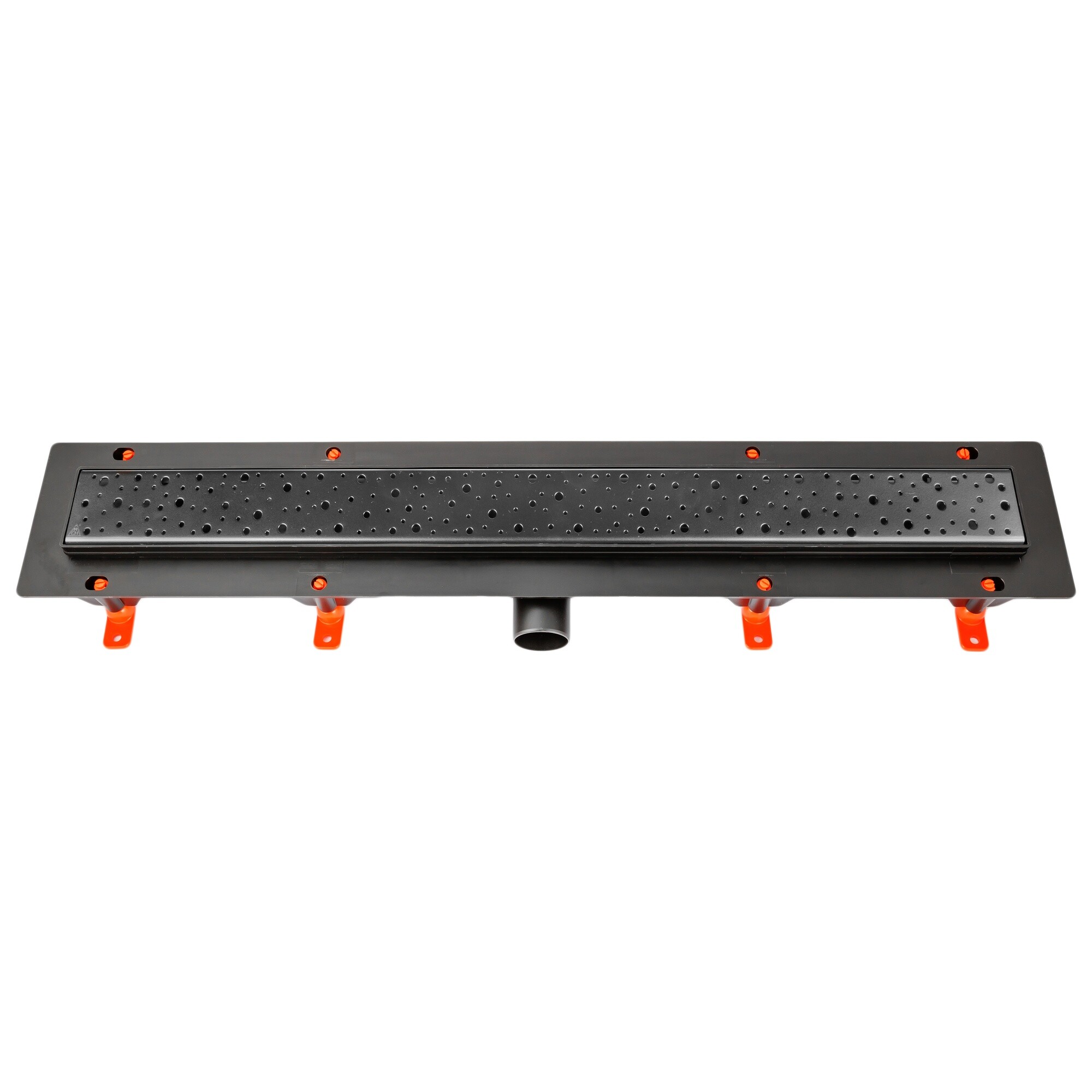 Душевой лоток с решеткой 75 см черный Creto Points CRE-750 PB-50