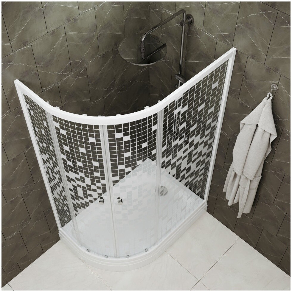 Душевой уголок 80х120 см правый белый Triton "Коралл А" Щ0000061781 - изображение 5