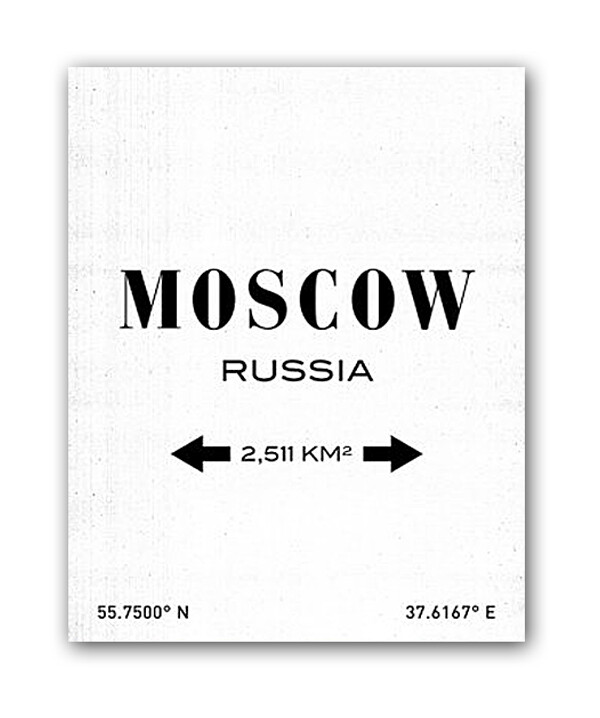 Постер Moscow А3 (белый)
