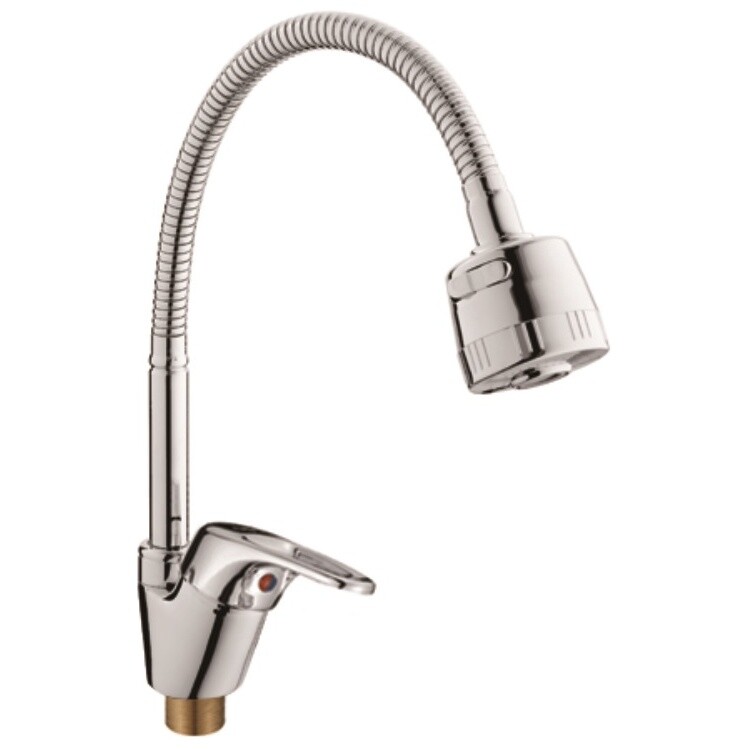 Смеситель для кухни с гибким изливом хром D-Lin D150359-T