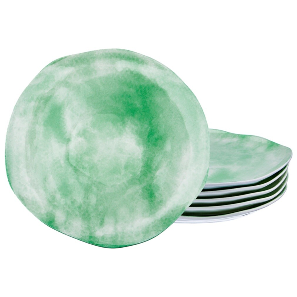 Тарелки керамические закусочные 26 см 6 шт зеленые &quot;Парадиз. Райское яблоко&quot;