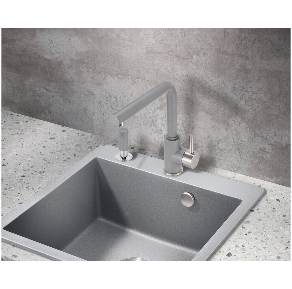 Смеситель для кухни однорычажный серый металлик Milacio Ultra MCU.555.GR - изображение 5