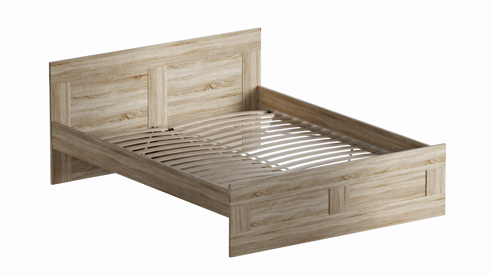 Кровать двуспальная с ортопедическим основанием 160х200 см деревянная сонома &quot;Сириус&quot;