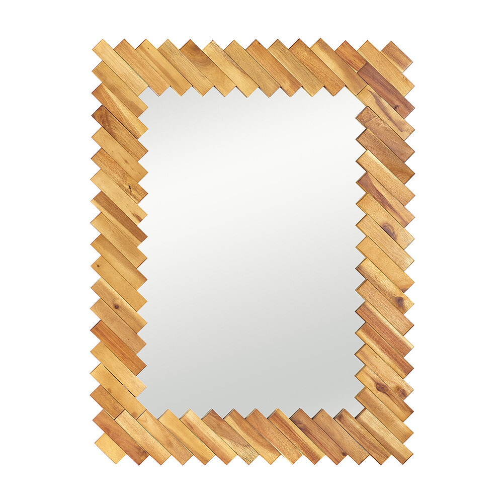 Зеркало настенное прямоугольное в деревянной раме коричневое &quot;Акация&quot;