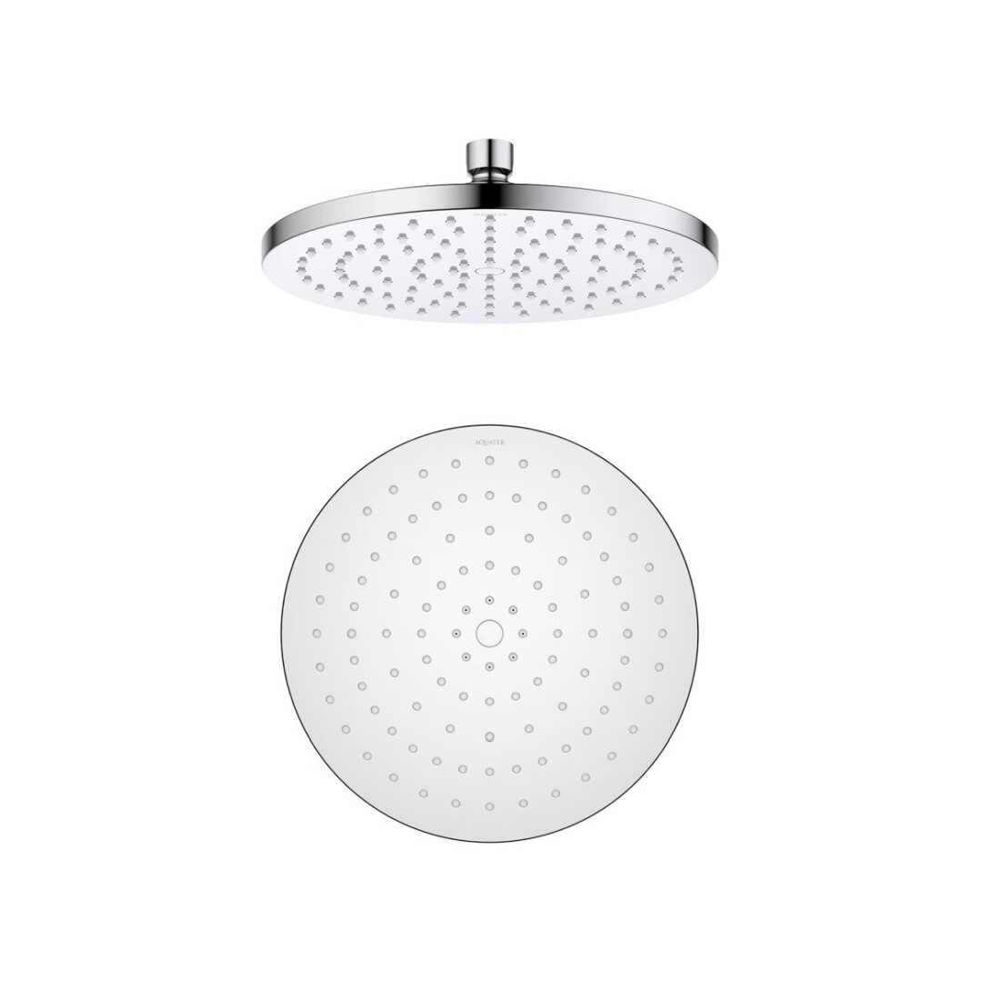 Лейка для верхнего душа круглая 22 см хром Aquatek AQ2086CR
