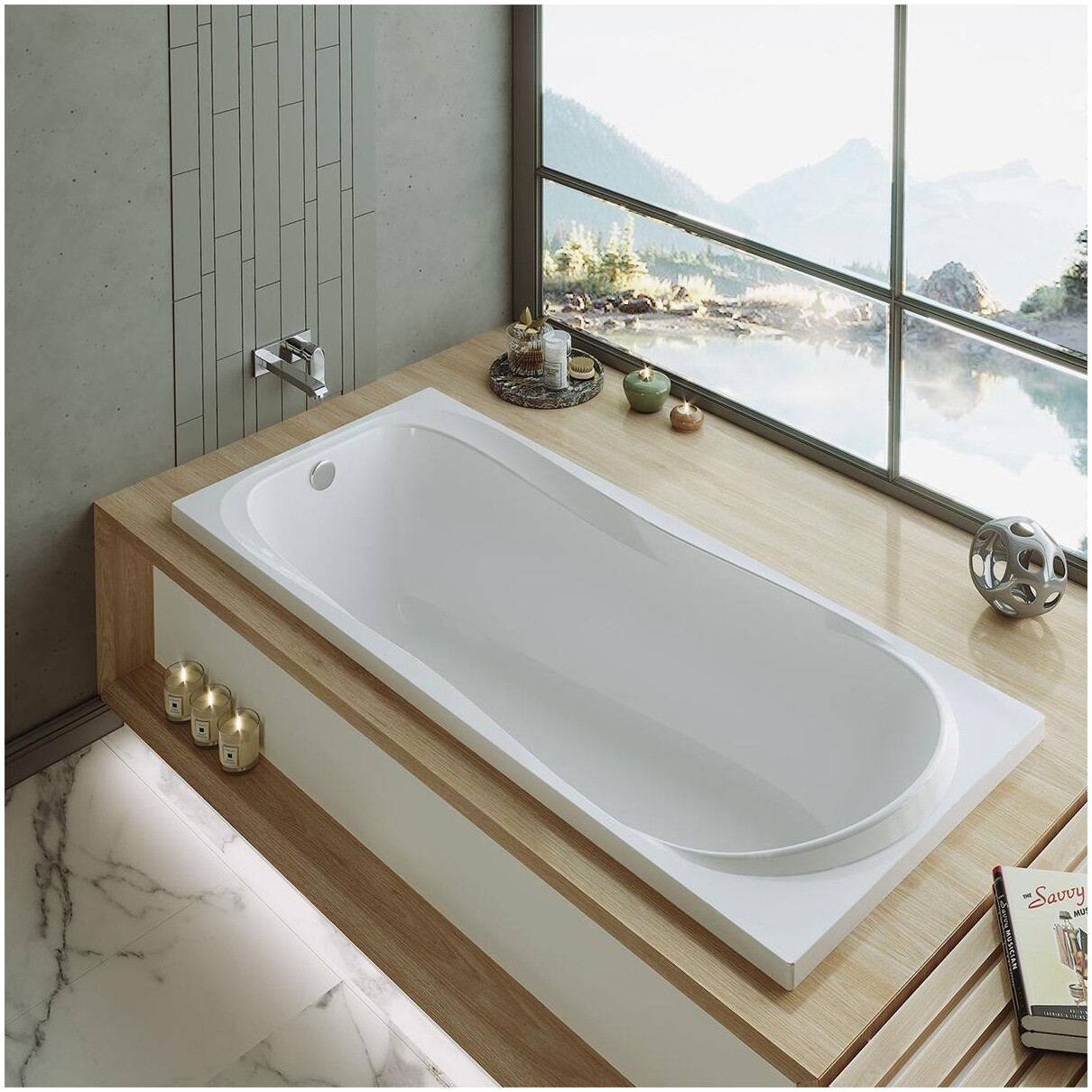 Ванна акриловая прямоугольная 170х70 см белая Alex Baitler SAIMA 170*70 - изображение 4