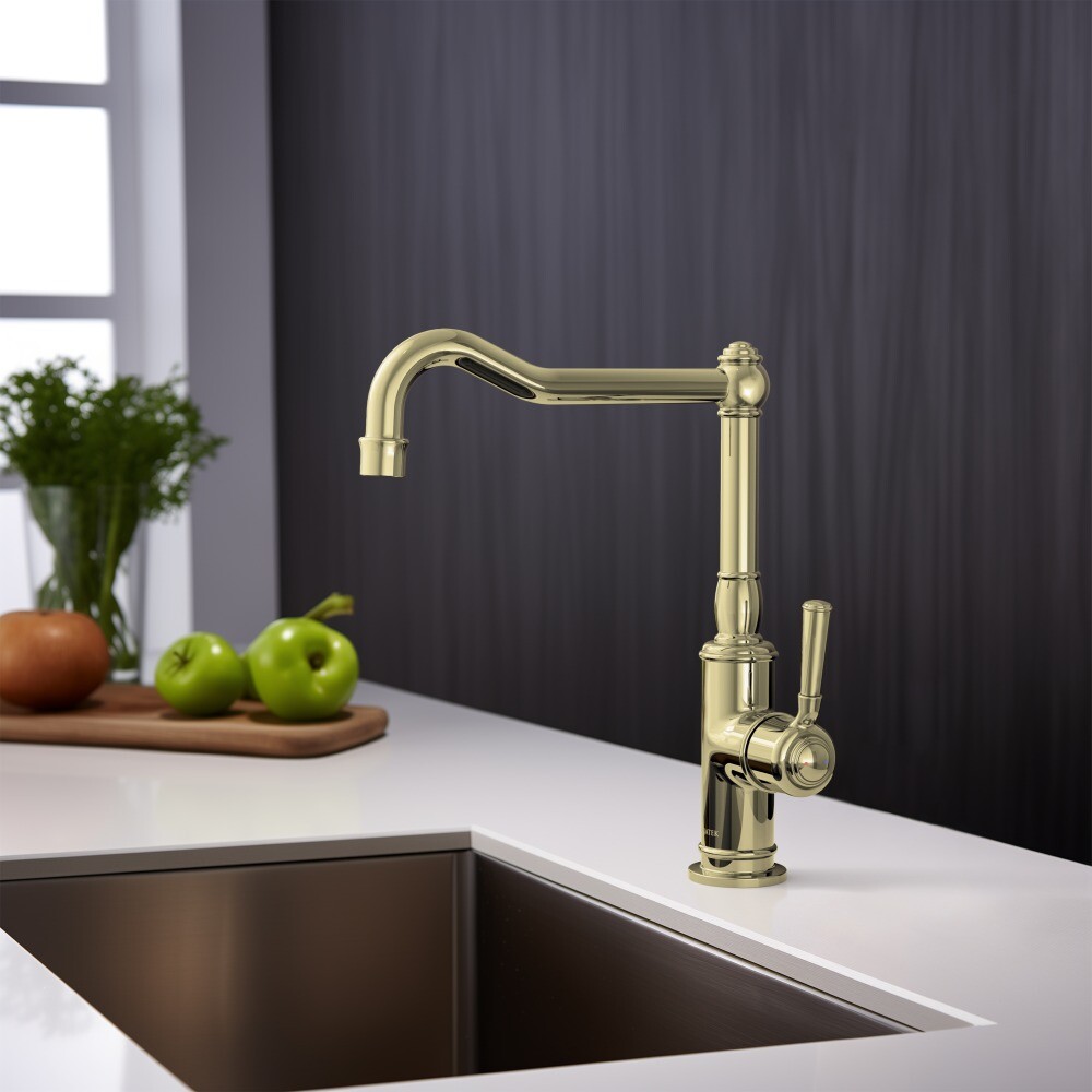 Смеситель для кухни с высоким изливом золото Aquatek "Классик" AQ1580PG - изображение 8
