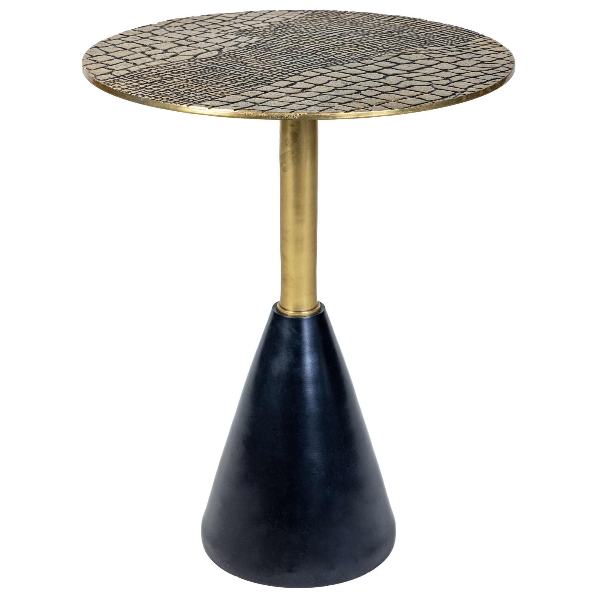 Кофейный столик металлический круглый темная бронза Taper TH02-M504-25